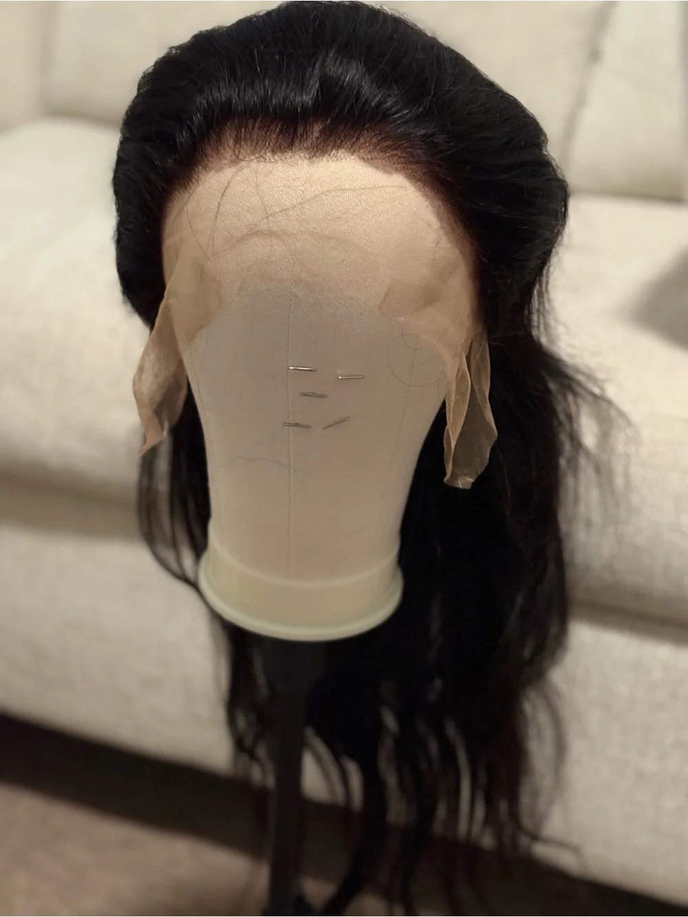 Natural Black Lace Front Wig with Realistic Hairline